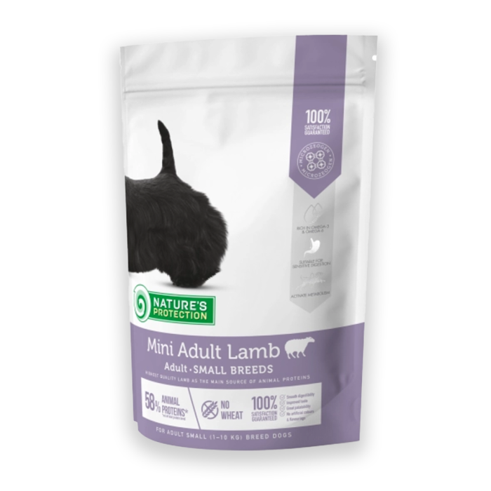 Nature's Protection Mini Adult Lamb Small Breeds Сухий корм для дорослих собак малих порід з ягням, 0.5, 2, 7.5, 18кг