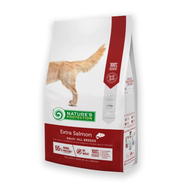 Nature's Protection Extra Salmon Adult All Breeds Сухий корм для дорослих собак усіх порід з лососем, 2, 12, 18кг