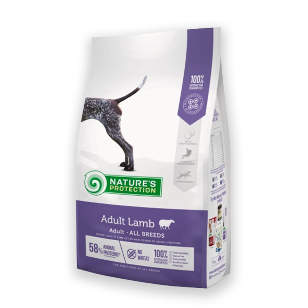 Nature's Protection Lamb Adult All Breeds Сухий корм для дорослих собак усіх порід з ягням, 0.5, 4, 12, 18кг