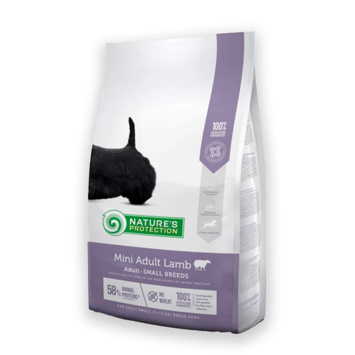 Nature's Protection Mini Adult Lamb Small Breeds Сухий корм для дорослих собак малих порід з ягням, 0.5, 2, 7.5, 18кг