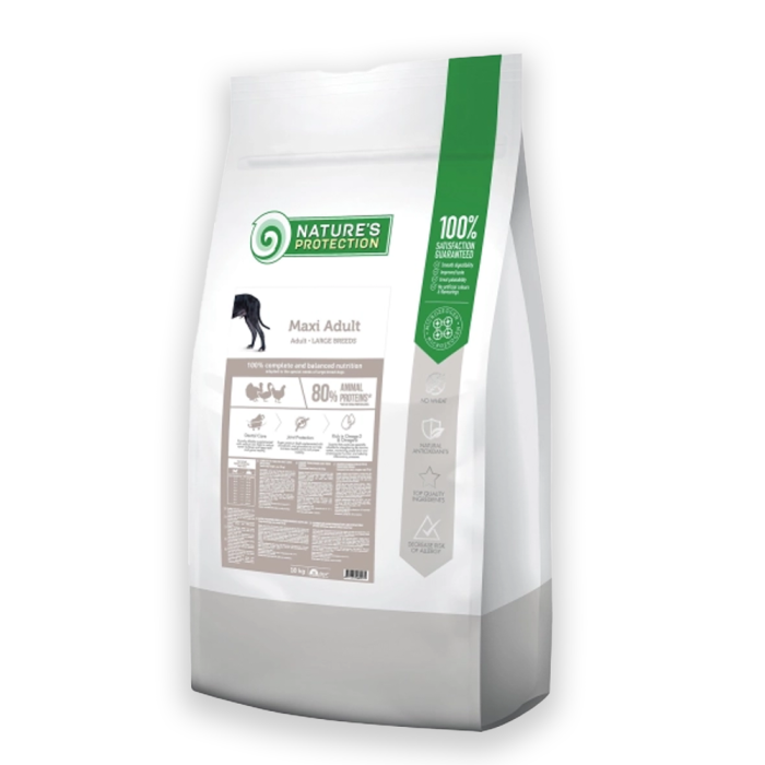 Nature's Protection Maxi Adult Large Breeds Сухий корм для дорослих собак великих порід з м'ясом птиці, 4, 12, 18кг