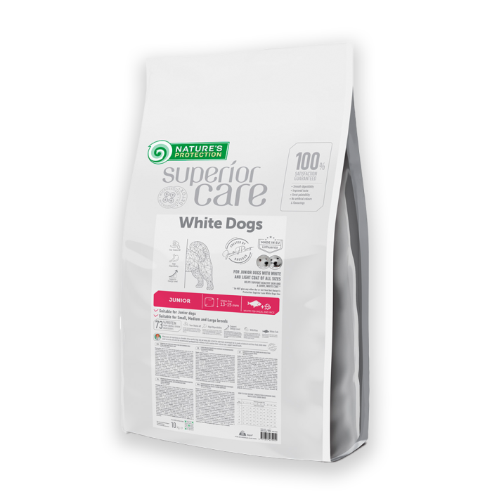 Nature's Protection Superior Care White Dogs White Fish Junior All Sizes Сухий корм для юніорів усіх розмірів з білою рибою, 4, 10кг
