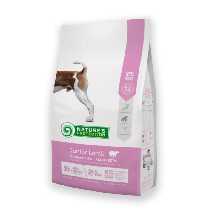 Nature's Protection Junior Lamb All Breeds Сухий корм для цуценят усіх порід з ягням, 0.5, 2, 7.5, 18кг