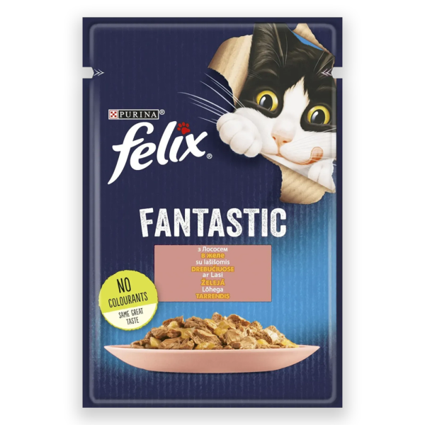 Вологий корм Felix Sensations для котів з лососем в соусі, 85г