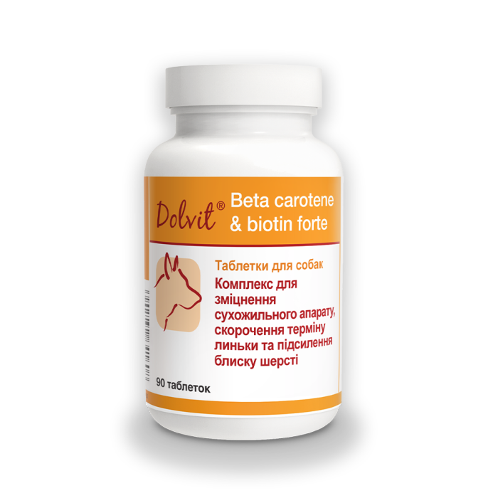 Dolfos Dolvit Beta Carotene & Biotin Forte Вітамінно-мінеральний комплекс з біотином для здоров'я шкіри і шерсті собак