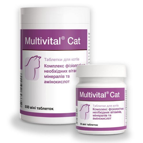 Dolfos Multivital Cat Вітамінно-мінеральний комплекс для котів, 500 та 90 таблеток
