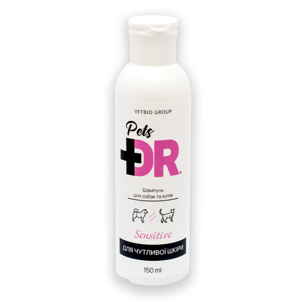 Шампунь Dr.Pets Sensitive для чутливої шкіри собак та котів, 150 мл