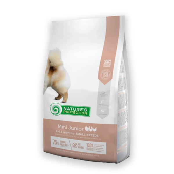 Nature's Protection Mini Junior Small Breeds Сухий корм для цуценят малих порід з м'ясом птиці, 0.5, 2, 7.5, 18кг